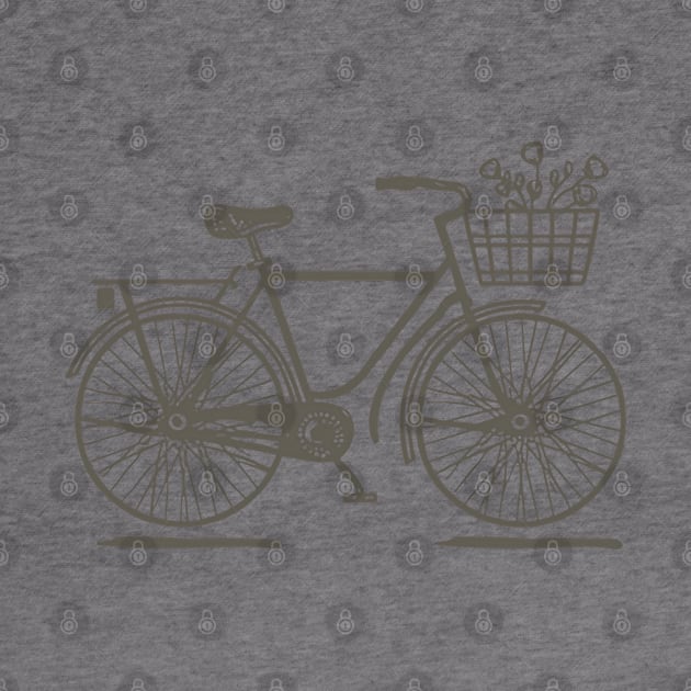 Line art of a classic bicycle by design/you/love